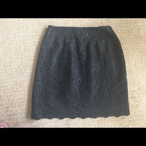 Black Eyelet Skirt